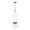 Z-Lite Calhoun Pendant, 1-Light, 9 In.W x 10.75 In.H, Heritage Brass/Clear seedy 7506P9-HBR - alternate 1